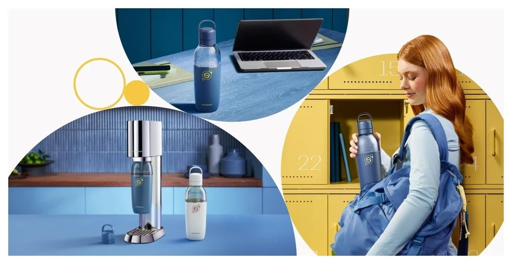 SodaStream Fizz&Go Easy Mix gazuoto vandens gertuvė, tamsiai mėlynos spalvos, 710 ml