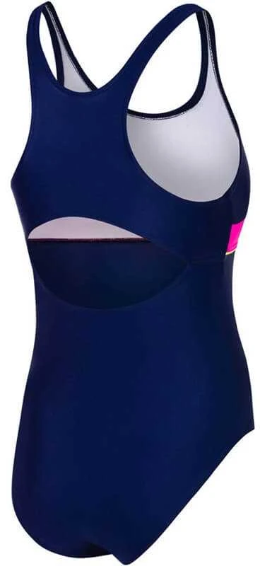 AQUA SPEED Girls Emily Swimsuit Navy/Rožinė