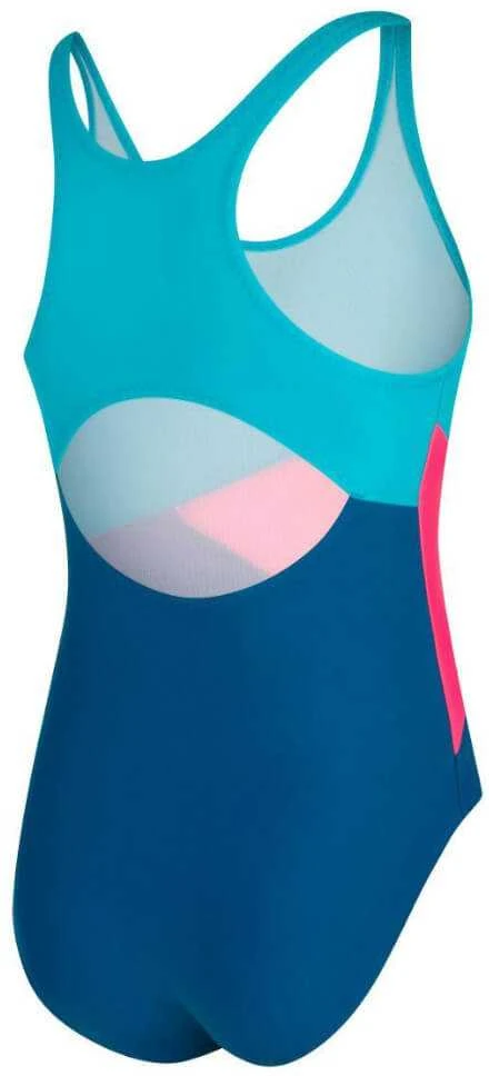 AQUA SPEED Girls Pola Swimsuit Light Turquoise/Turquoise/Rožinė