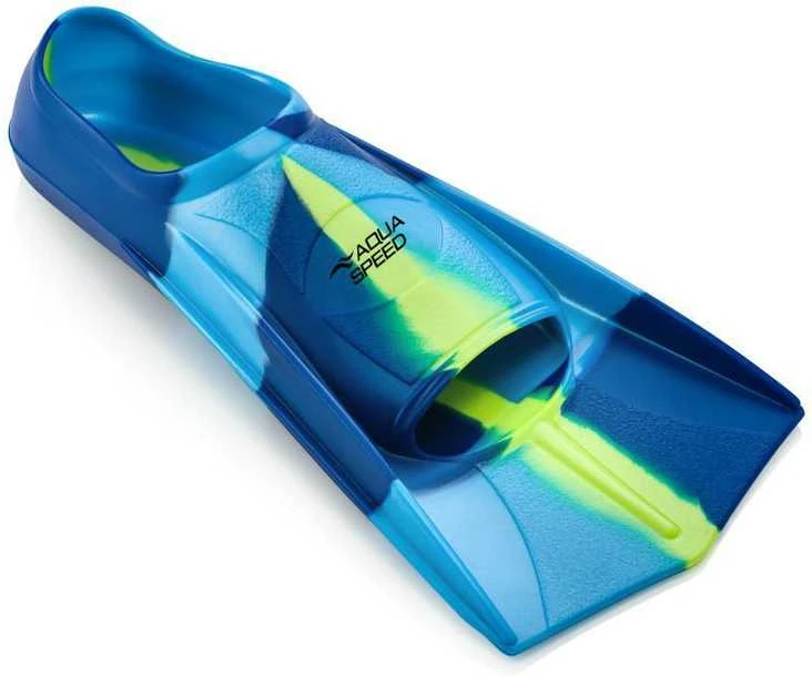 AQUA SPEED Training Fins Mėlyna/Lime Žalias/Navy