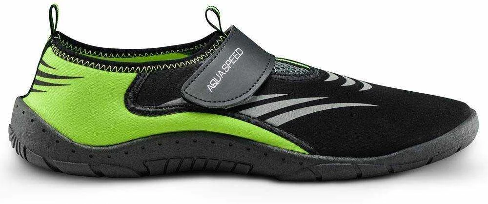 AQUA SPEED Unisex Model 27A Aqua Shoes Juodas/Fluo Žalias