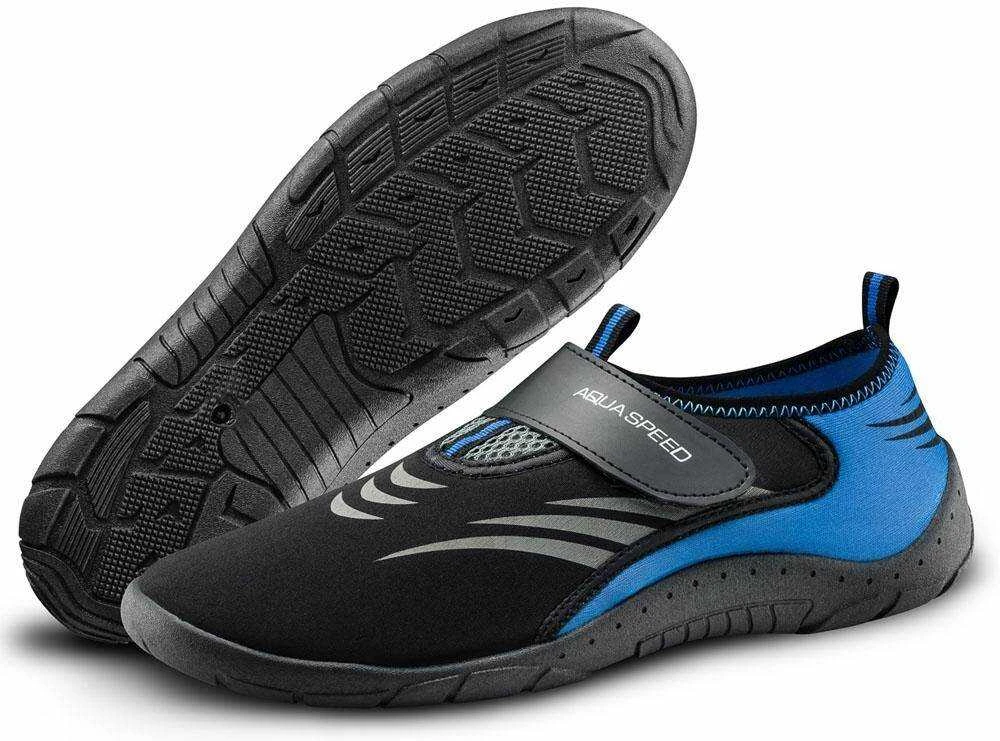 AQUA SPEED Unisex Model 27B Aqua Shoes Juodas/Mėlyna