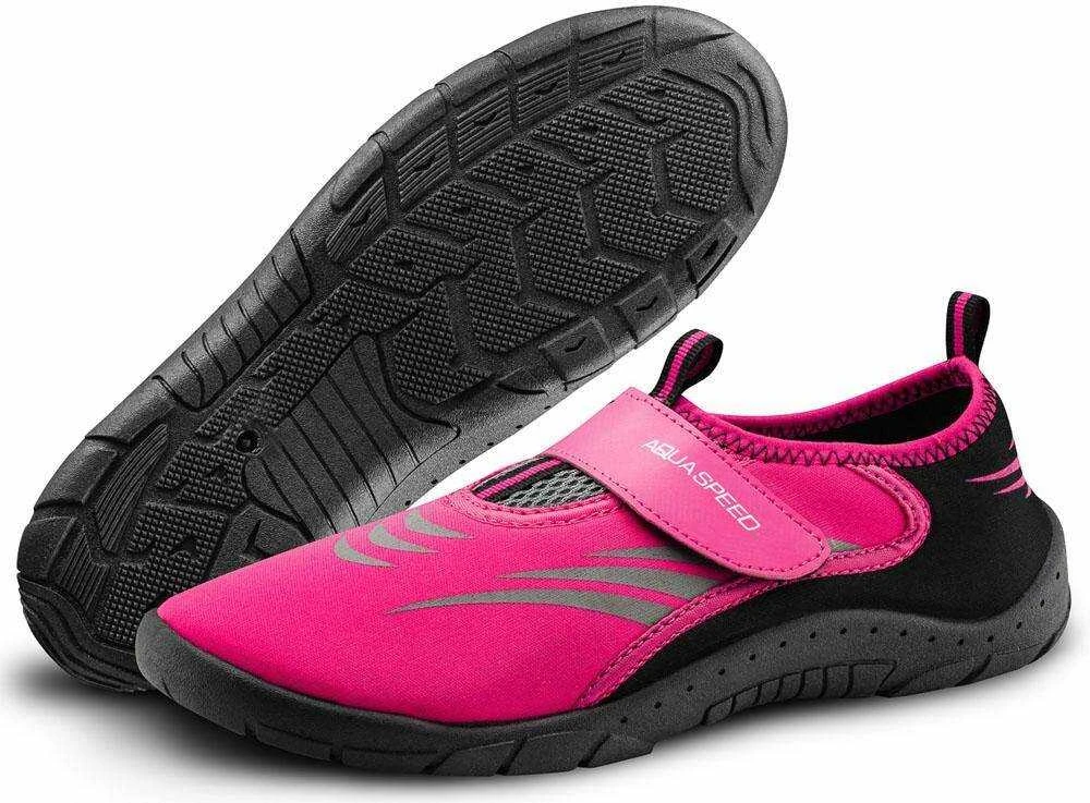AQUA SPEED Unisex Model 27C Aqua Shoes Juodas/Rožinė