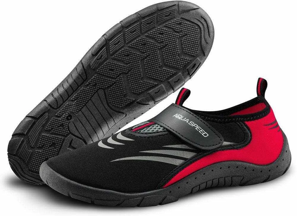 AQUA SPEED Unisex Model 27D Aqua Shoes Juodas/Raudona