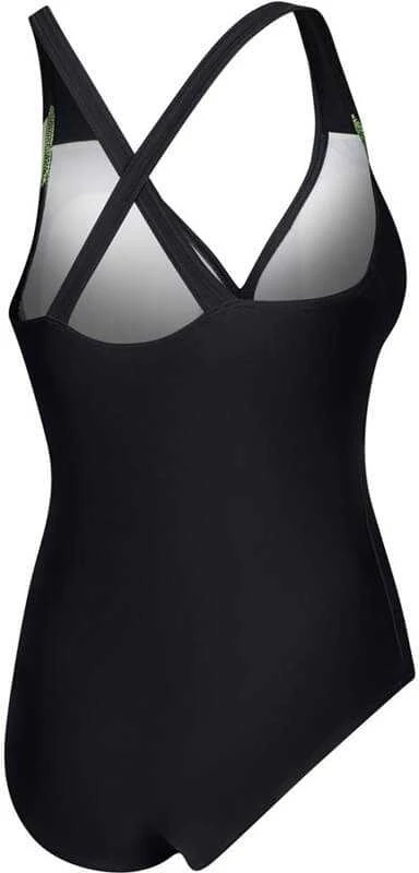 AQUA SPEED Women's Greta Swimsuit Juodas/Žalias