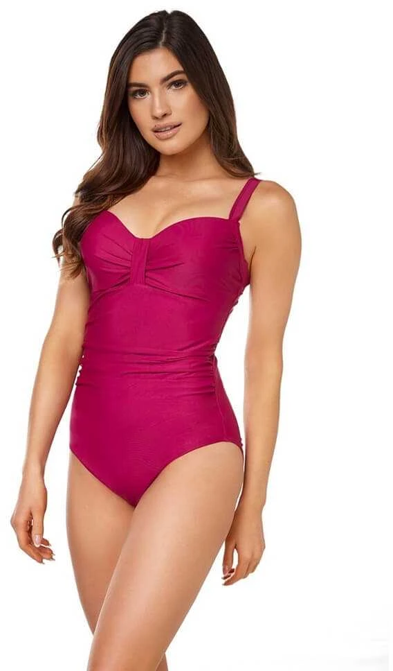 AQUA SPEED Women's Olivia Swimsuit Burgundy