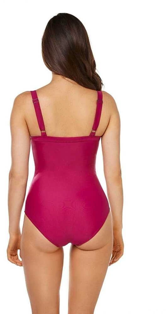 AQUA SPEED Women's Olivia Swimsuit Burgundy
