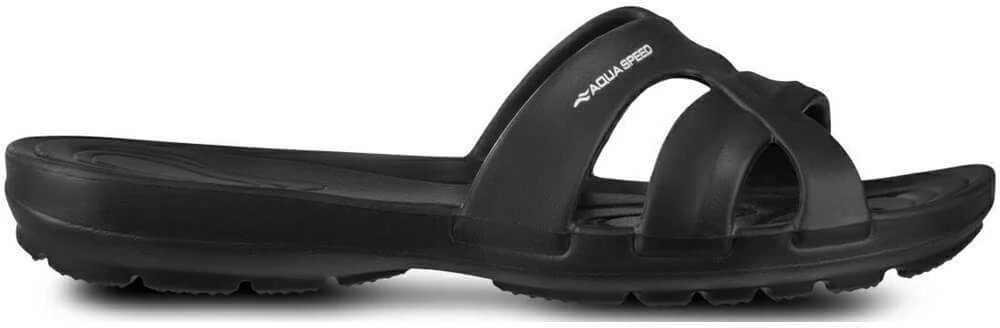 AQUA SPEED Women's Panama Pool Shoes Juodas