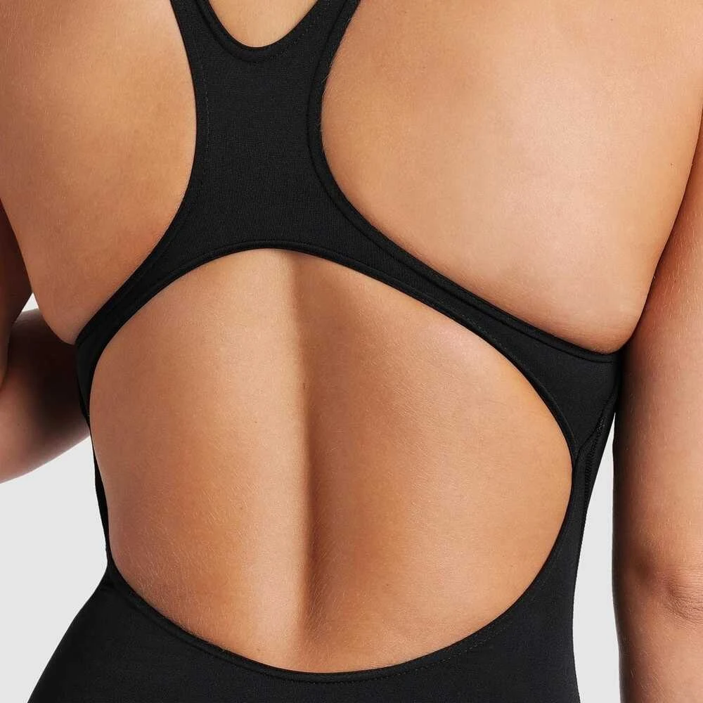 ARENA Women's Team Swimsuit Swim Pro Back Solid Juodas/Baltas
