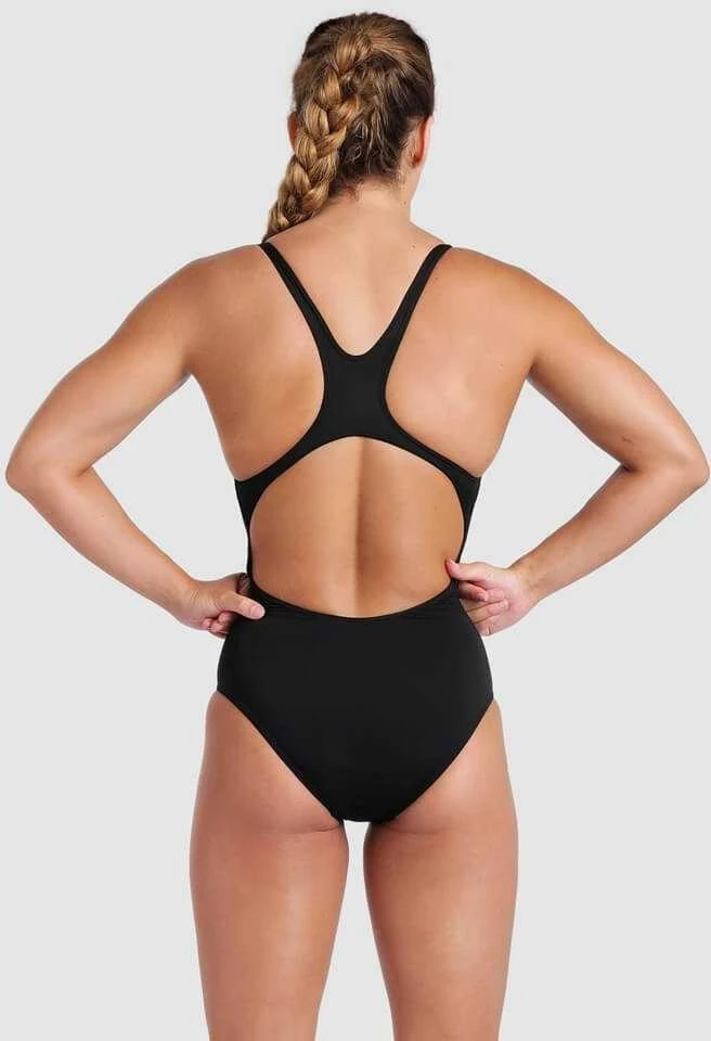 ARENA Women's Team Swimsuit Swim Pro Back Solid Juodas/Baltas
