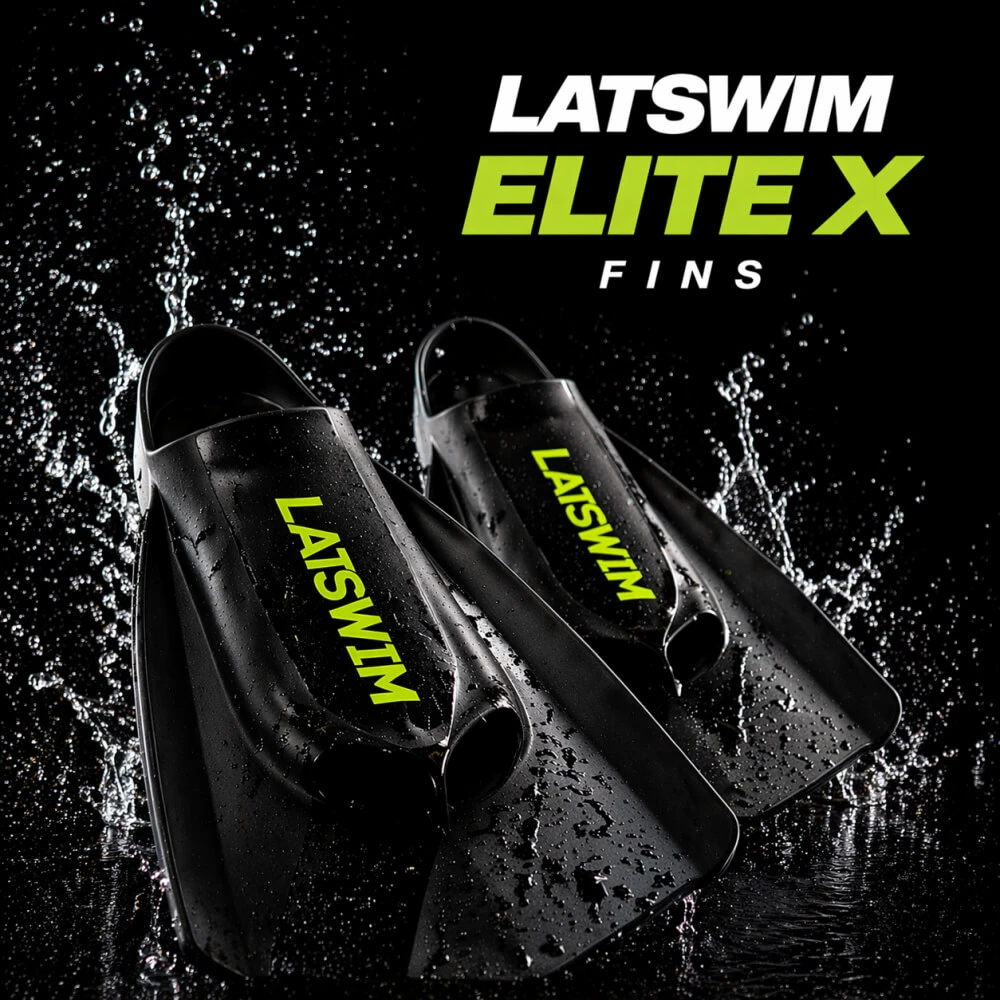 LATSWIM Elite X Fins Juodas/Rožinė