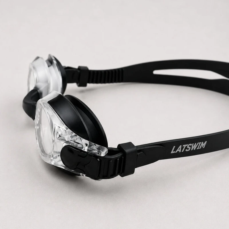 LATSWIM Splash! Juodas/Baltas Kids Swim Goggles