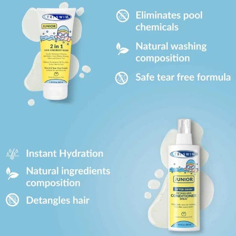 TRISWIM After Swim Detangling Conditioner Purškiklis for Kids Sweet Persimmon Fruit (200 ml)
