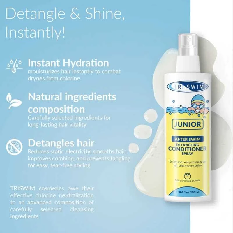 TRISWIM After Swim Detangling Conditioner Purškiklis for Kids Sweet Persimmon Fruit (200 ml)