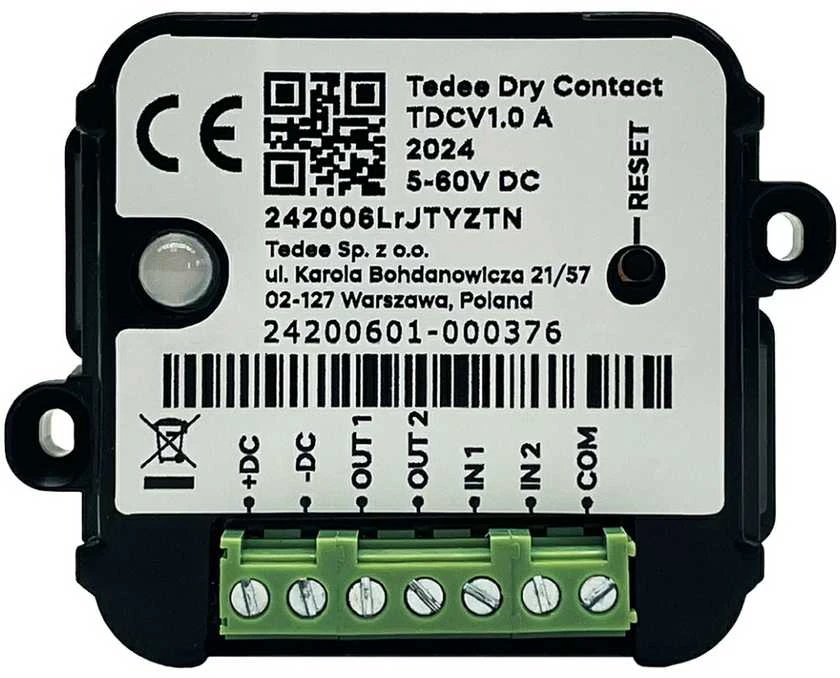 Gerda Tedee Dry Contact 2 kanalų relė