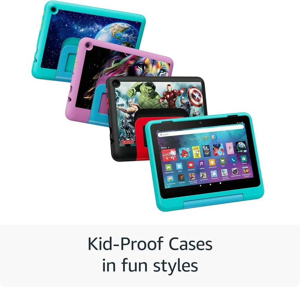 „Amazon Fire HD 8 Kids Pro Planšetė“ (2024 m.) „WiFi“ 32 GB nuo 6 iki 12 metų „Marvel's Avengers B0CVDPXVWR“