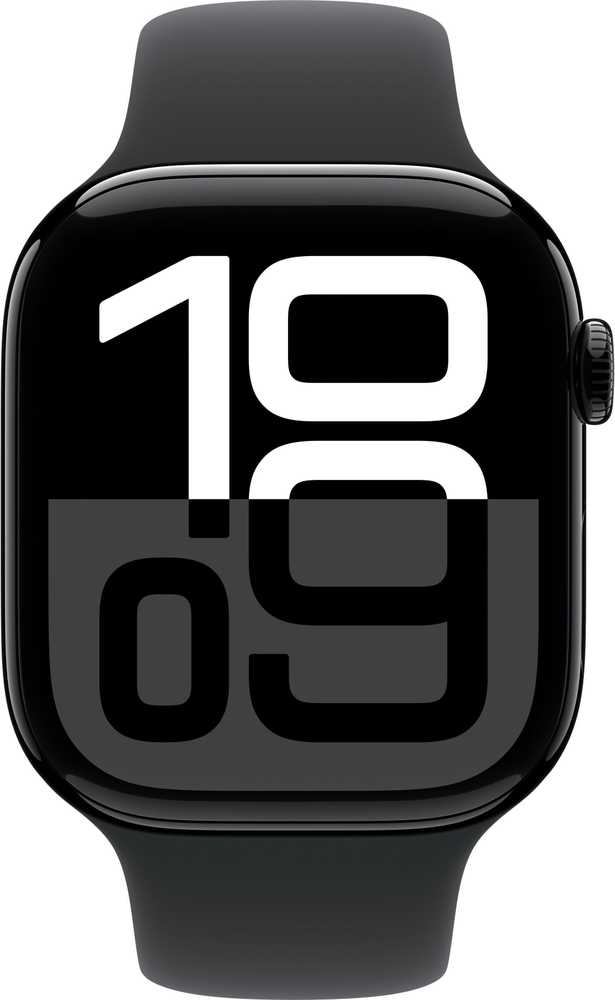 Išmanusis laikrodis Apple Watch Series 10 GPS 46mm Jet Juodas Aliuminio Case with Juodas Sport Band - S/M