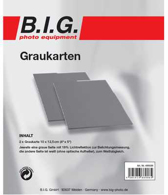 B.I.G. DIDELIS pilkos spalvos kortelių rinkinys 10x12cm 2vnt