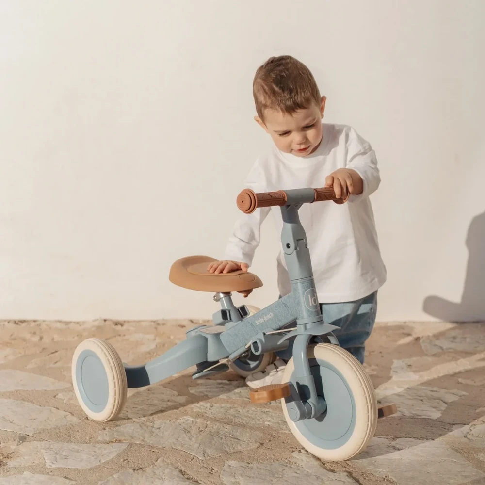 Little Dutch Mažasis olandiškas triratis 4in1 Mėlyna