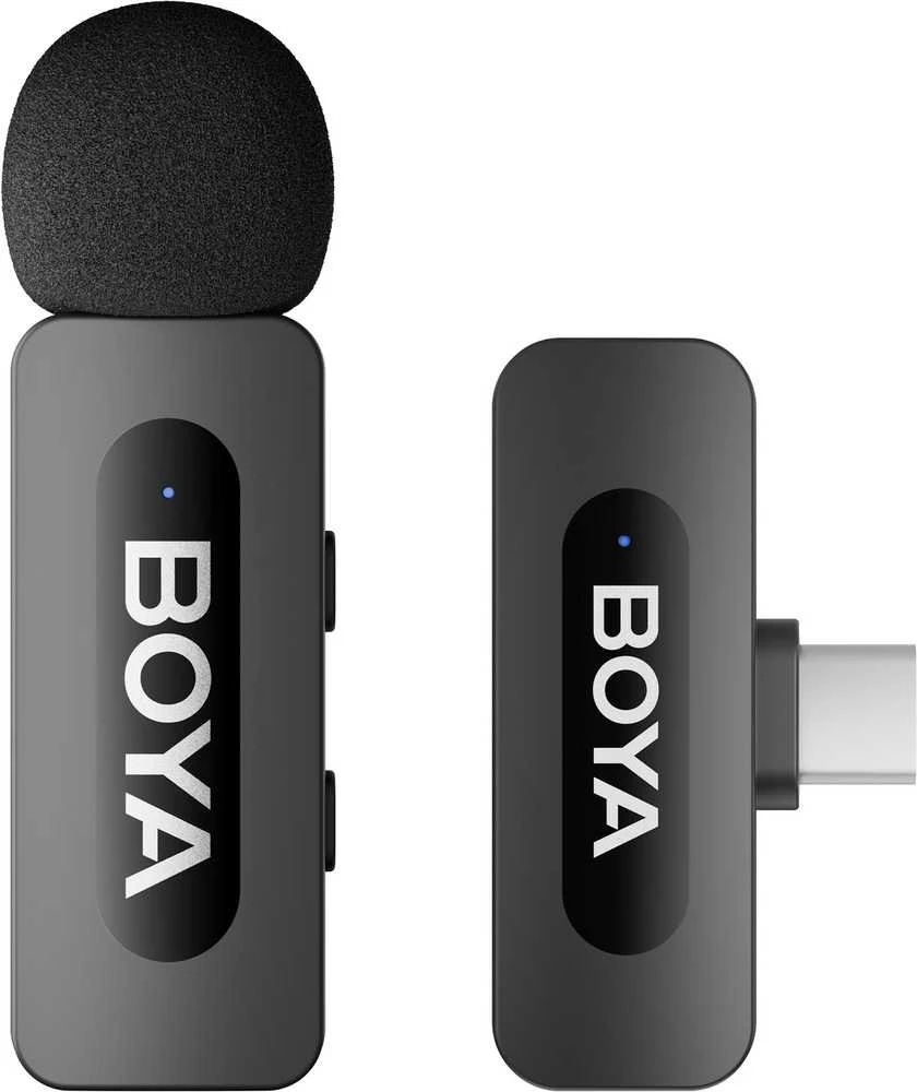 Mikrofonas BOYA BY-V10 V2.0 belaidis 2.4GHz - juoda