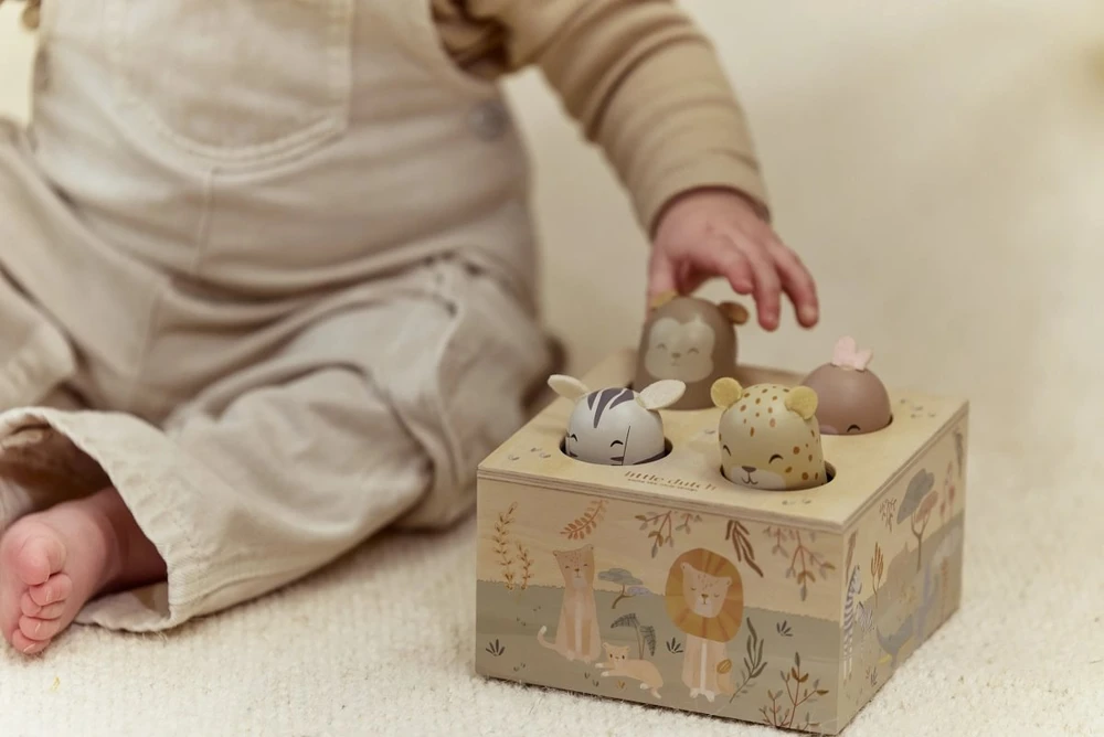 Little Dutch Wooden Pop­up Toy ´Safari Friends´ FSC
