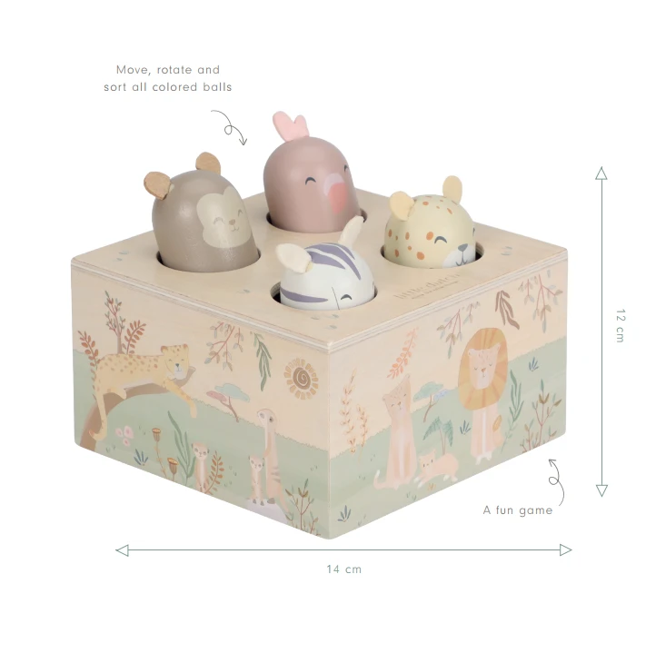 Little Dutch Wooden Pop­up Toy ´Safari Friends´ FSC