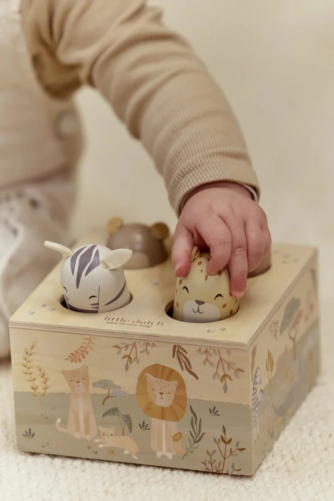 Little Dutch Wooden Pop­up Toy ´Safari Friends´ FSC