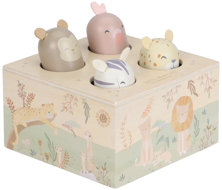 Little Dutch Wooden Pop­up Toy ´Safari Friends´ FSC