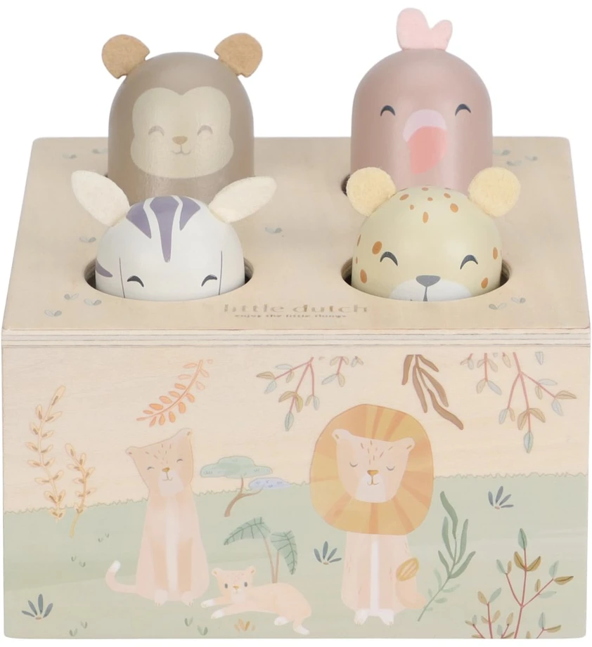 Little Dutch Wooden Pop­up Toy ´Safari Friends´ FSC