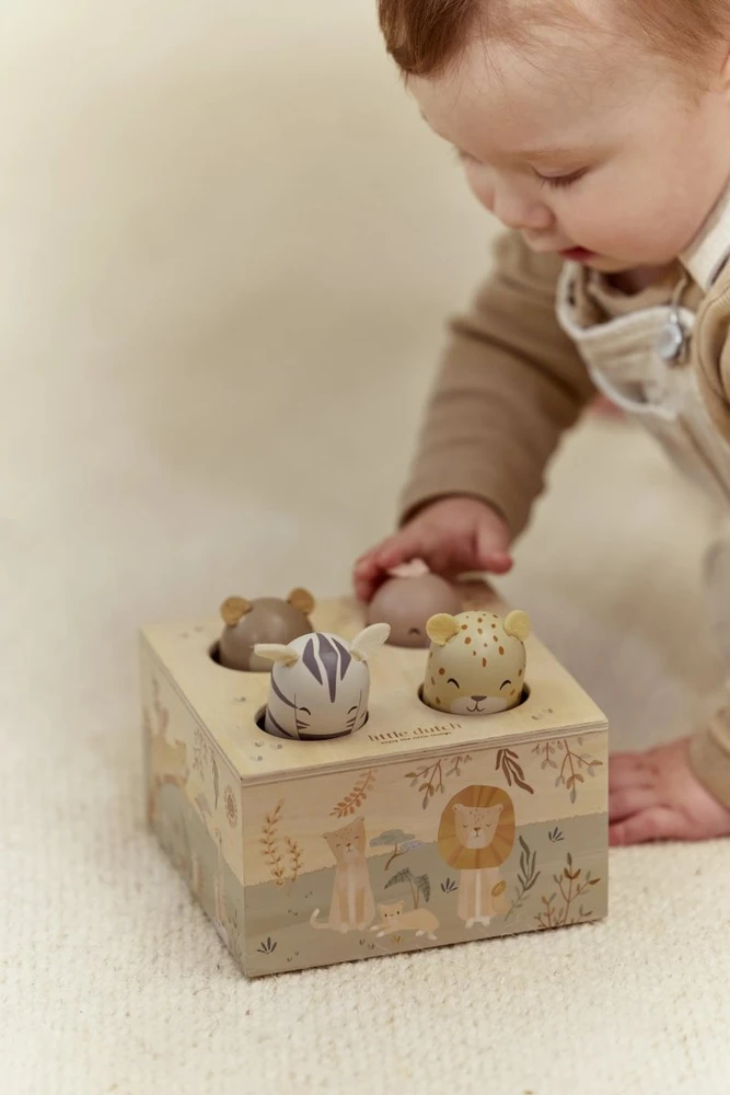 Little Dutch Wooden Pop­up Toy ´Safari Friends´ FSC