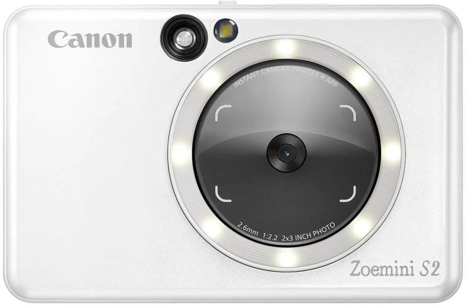 Canon Zoemini S2 mažų nuotraukų spausdintuvas ir fotoaparatas, Perlo baltumo