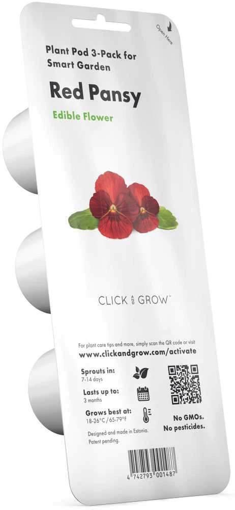 Click And Grow Click & Grow sėklos išmaniajam vazonui - Raudonosios našlaitės, 3vnt.