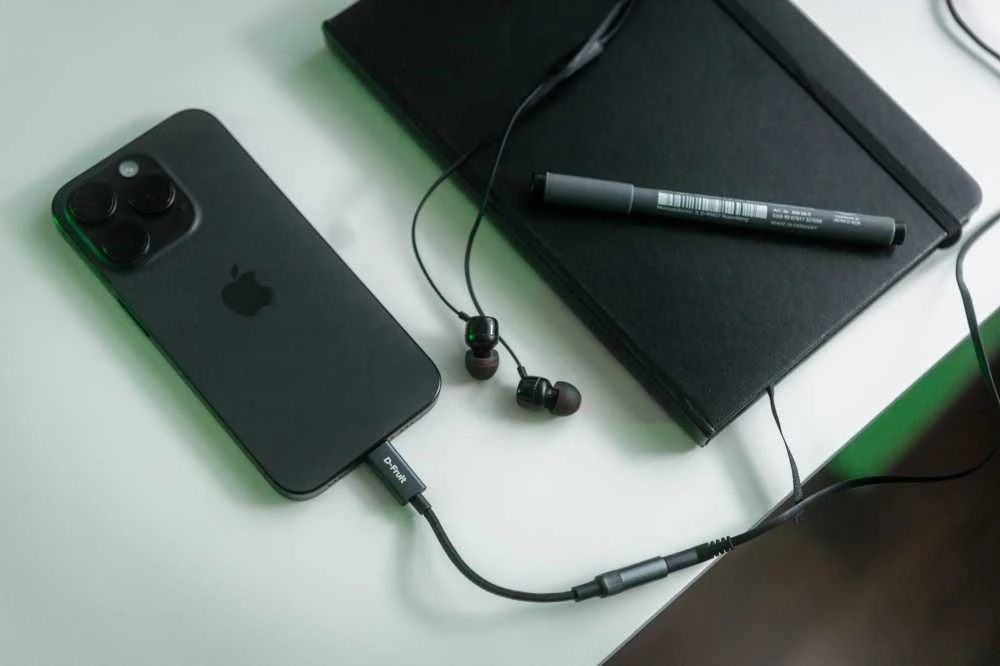 Laidas adapteris D-FRUIT DF126, USB-C - 3,5 mm, juodos sp.
