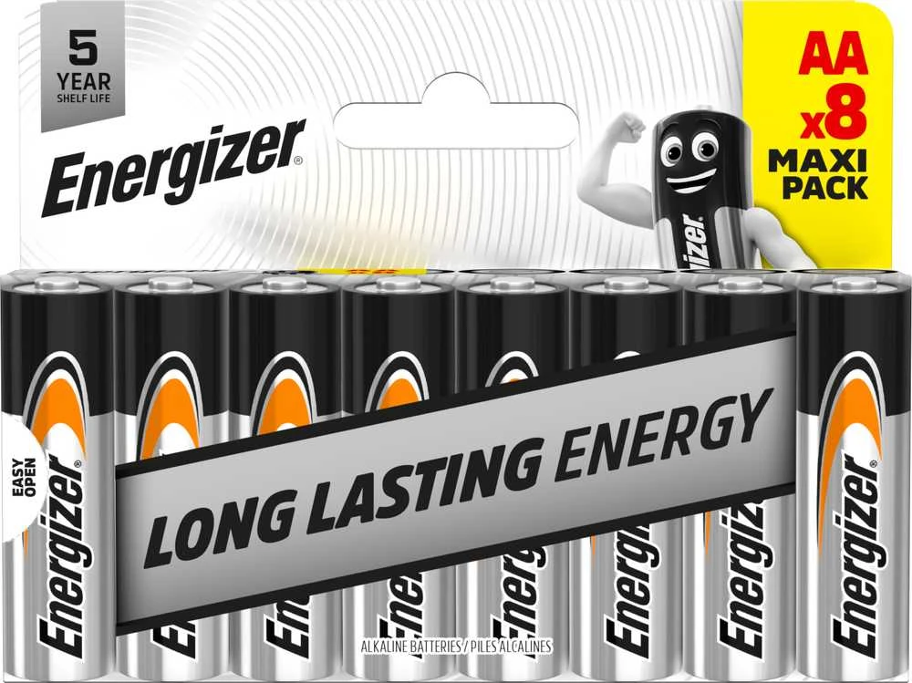 Energizer AA baterijos 8 vnt. pakuotėje