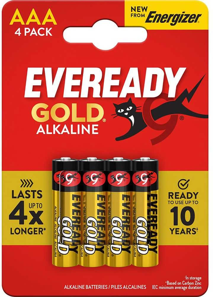Eveready Gold AAA šarminės baterijos 4 vnt. pakuotė