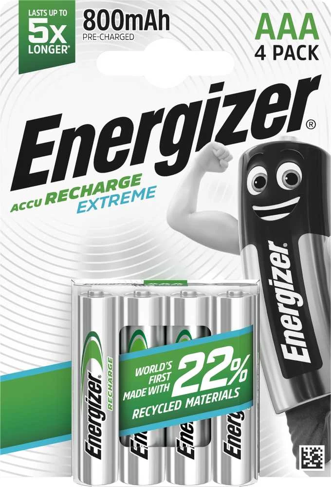 Įkraunami Elementai Energizer Extreme 800 mAh AAA HR3 1.2V 4Vnt