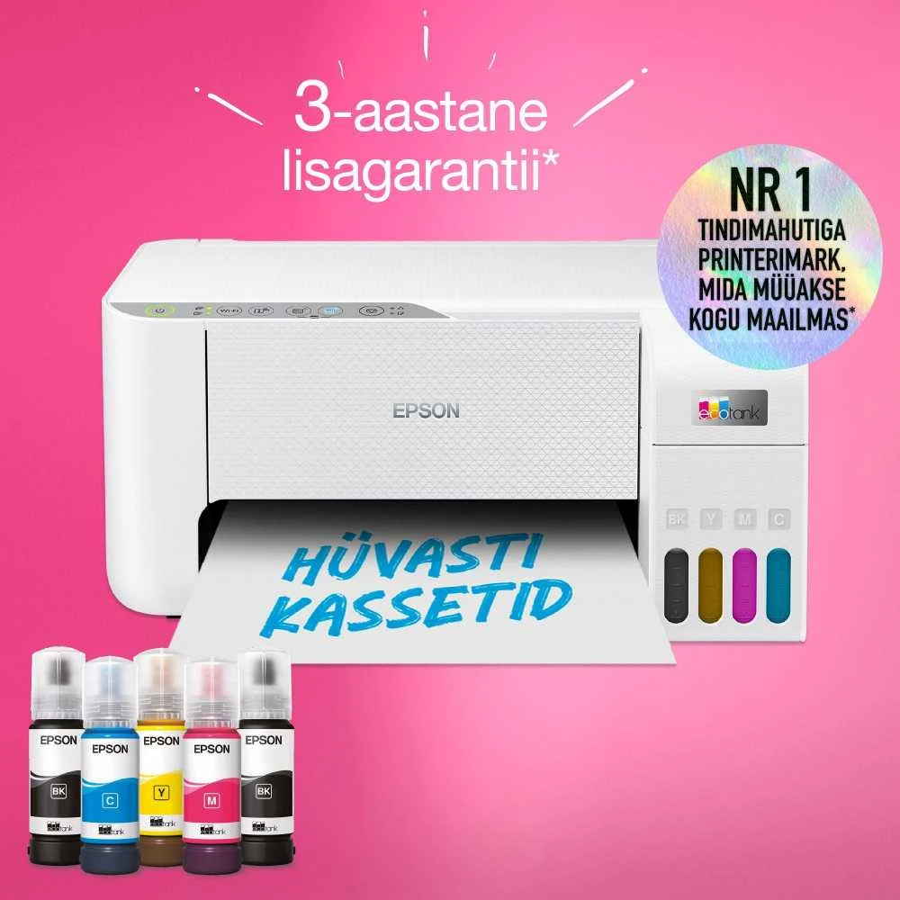 Daugiafunkcis spausdintuvas Epson EcoTank L3276, rašalinis,  Spalvotas | 3-in-1 | A4 | Wi-Fi | Baltas