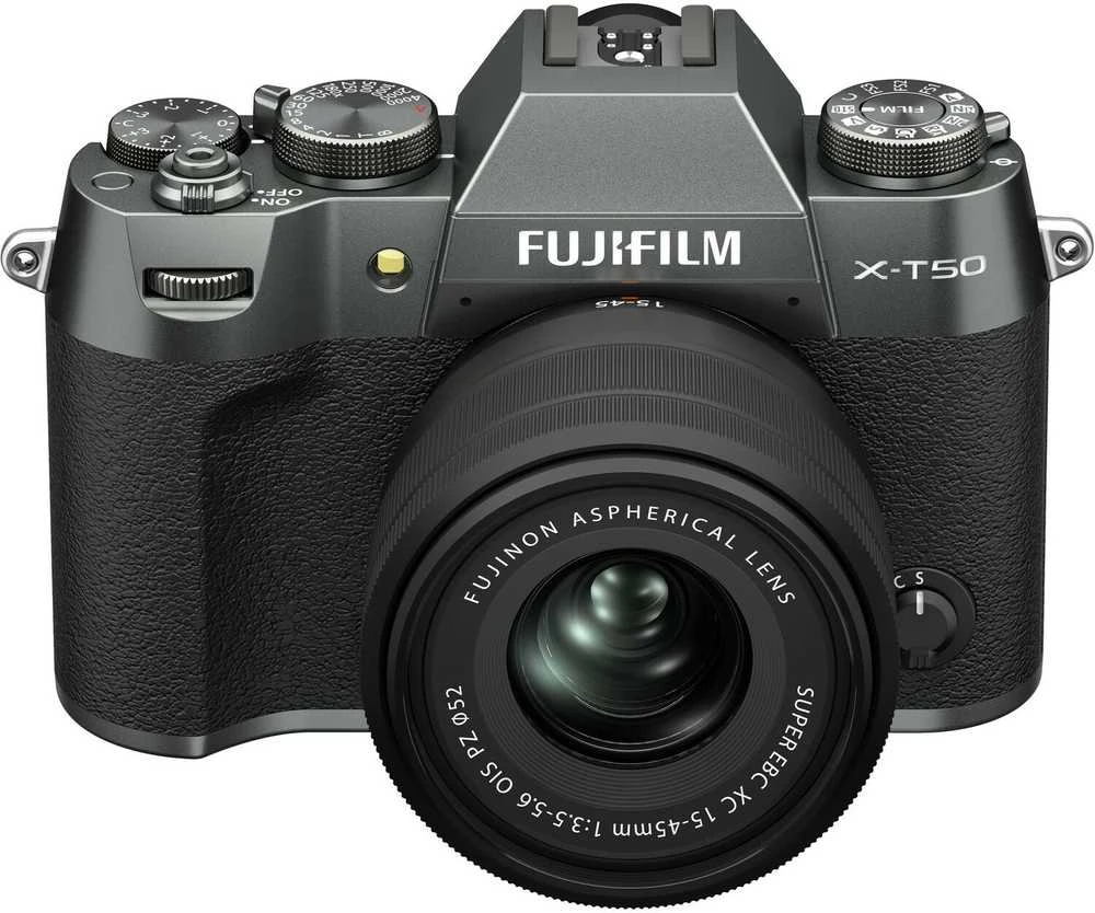 Sisteminis fotoaparatas FUJIFILM X-T50/XC15-45mmF3.5-5.6 OIS PZ Charcoal Sidabrinis (Tamsiai Sidabrinis)