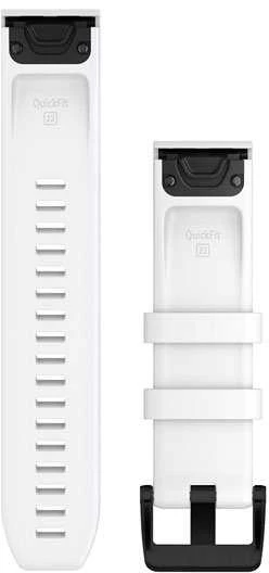 Garmin QuickFit 22 Laikrodžio dirželis, Baltas su juoda nerūdijančio plieno sagtimi