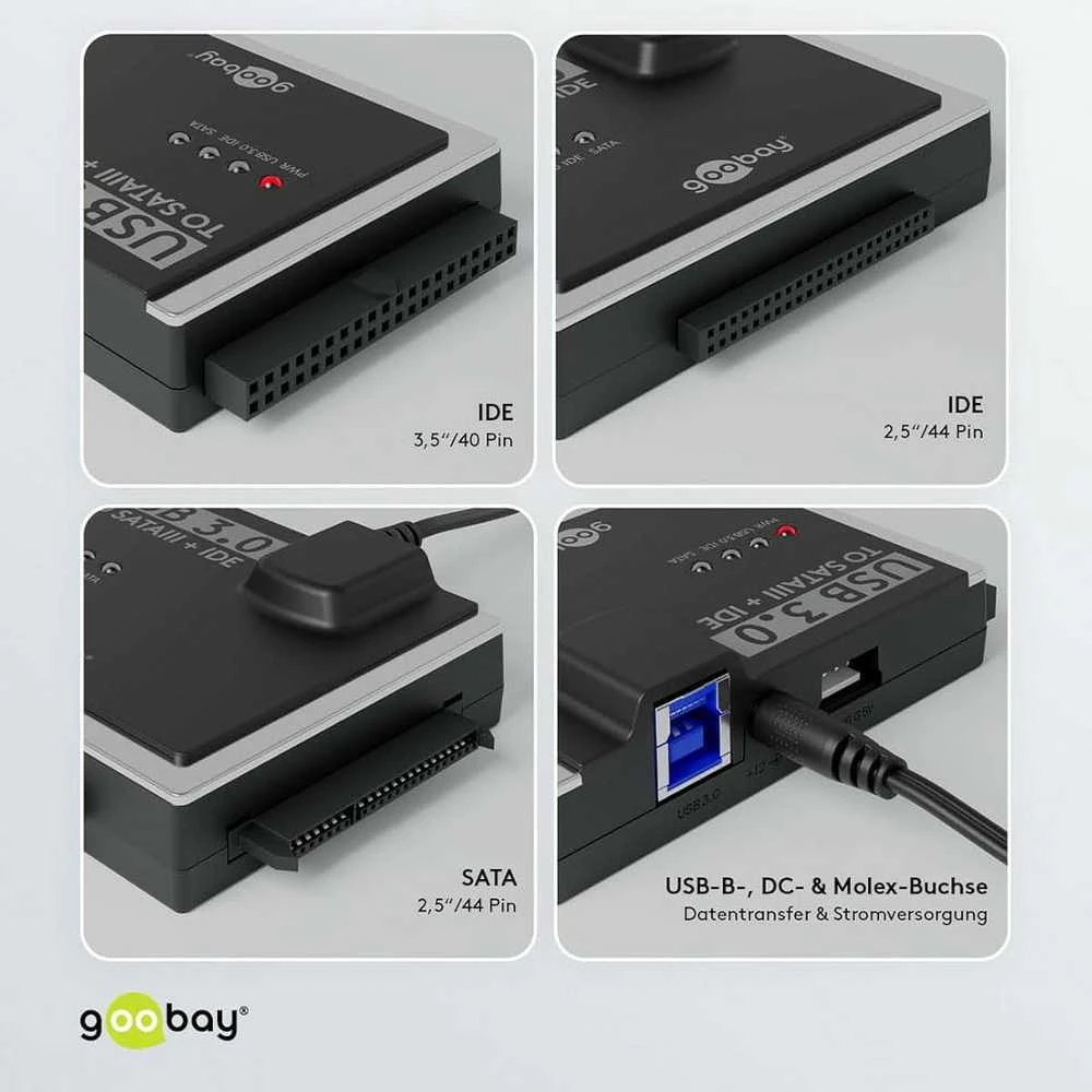 „Goobay“ kietojo disko adapteris IDE/SATA USB
