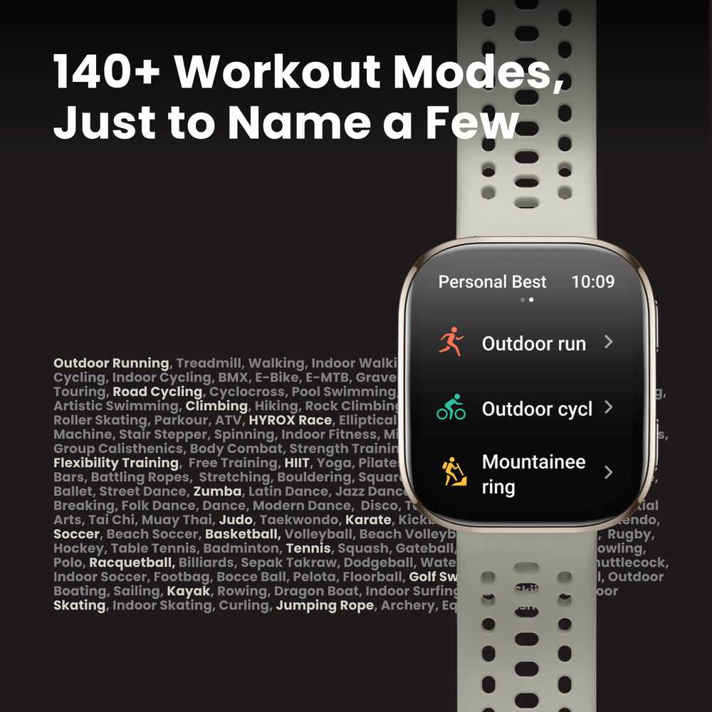 Išmanusis laikrodis Amazfit Bip 6, Kreminės spalvos su rusvu dirželiu