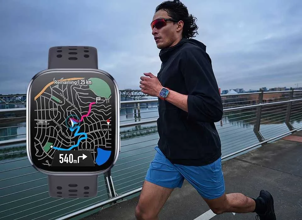 Išmanusis laikrodis Amazfit Bip 6, Juodas su juodu dirželiu