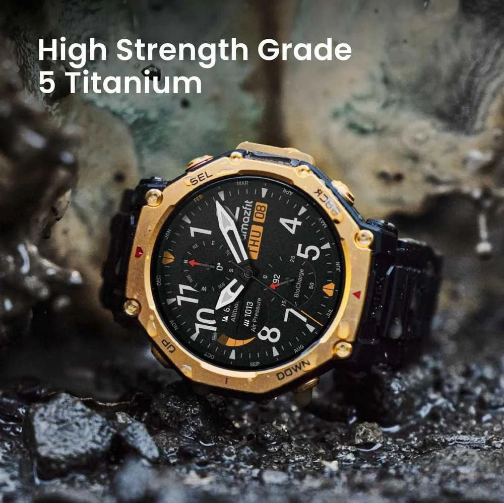 Išmanusis laikrodis „Amazfit T-Rex 3 Pro“, 3,81 cm (1,5 colio), AMOLED, lietimui jautrus ekranas, „Wi-Fi“, GPS (palydovinis), 52 g