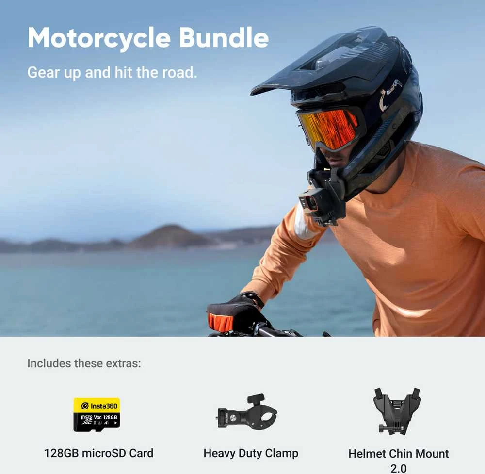 „Insta360 Ace Pro 2“ veiksmo kamera motociklams