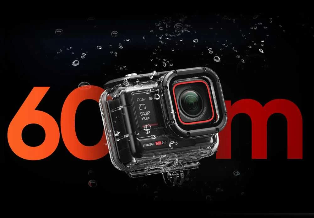 „Insta360 Ace Pro“ nardymo dėklas – vandeniui atsparus korpusas
