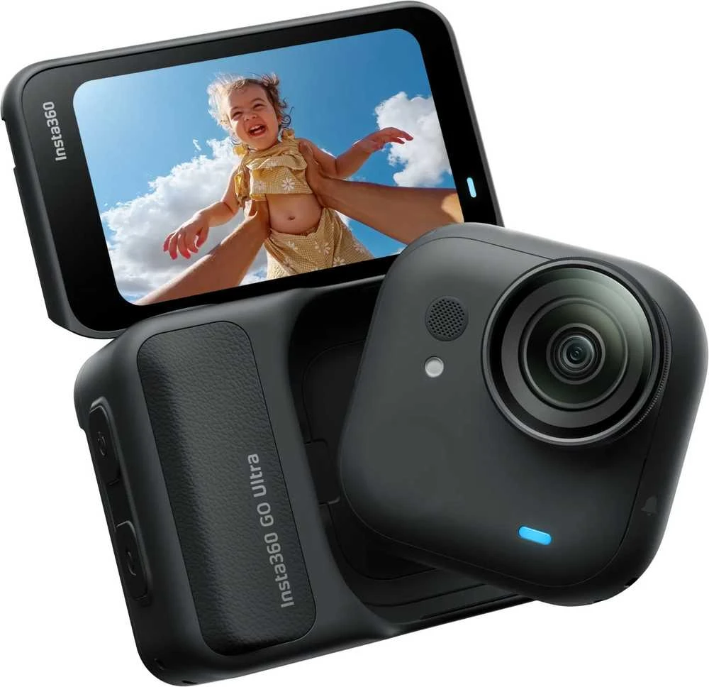Insta360 GO Ultra Standard Juodas action sports camera 4K Ultra HD 25.4 / 1.28 mm (1 / 1.28") Wi-Fi 52.9 g