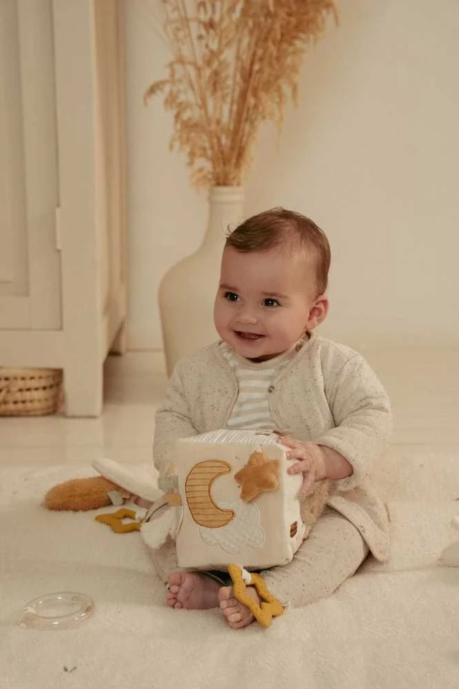 Little Dutch Minkštas lavinamasis kubas ‘Newborn Naturals’