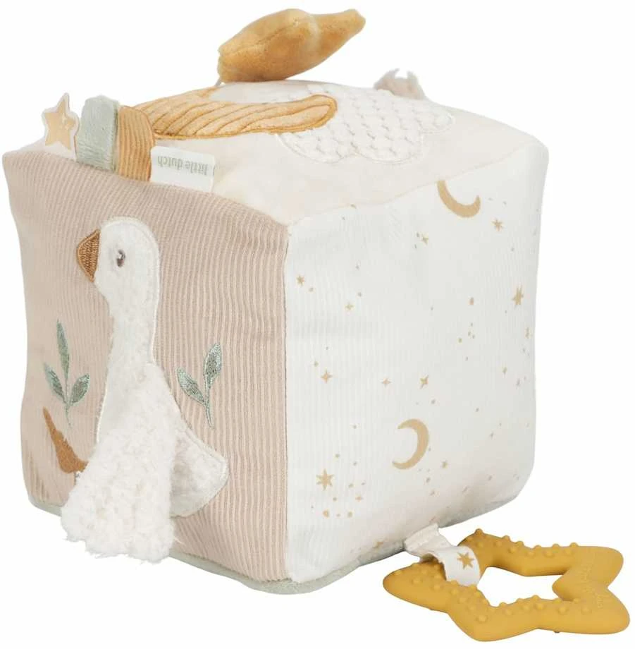 Little Dutch Minkštas lavinamasis kubas ‘Newborn Naturals’