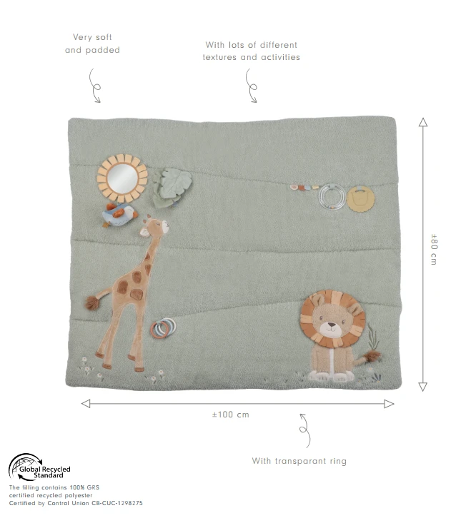 Little Dutch Activity Play Mat ´Safari Friends´ 80×100 cm GRS