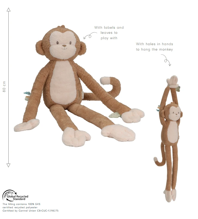 Little Dutch Cuddle Monkey XL 80 cm ´Safari Friends´ GRS